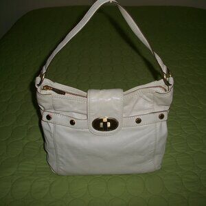 Michael Kors Vintage White Leather Shoulder Bag